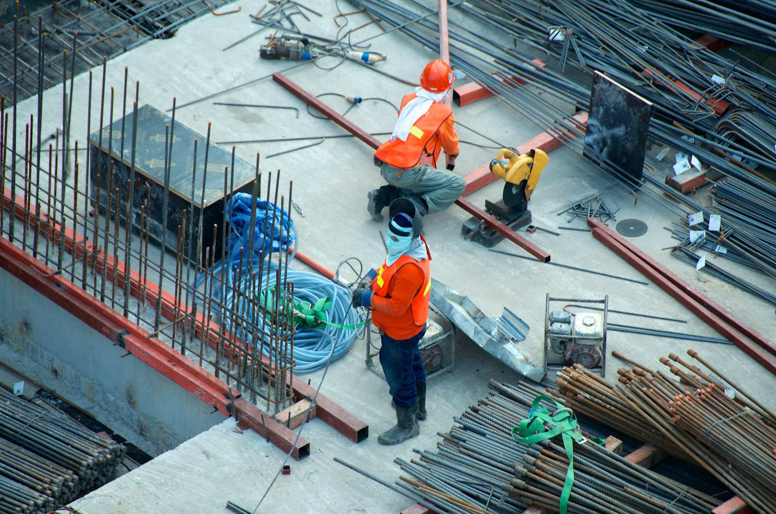 Ouvriers sur un chantier